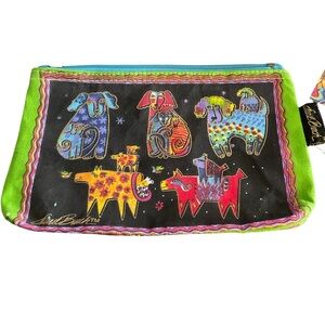 Laurel Burch dog tags cosmetic bag NWT